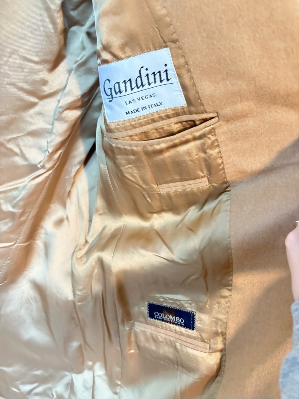 Lardini Men's Genuine Colombo Camel Hair Blazer US Size 44 XL - Picture 13 of 13